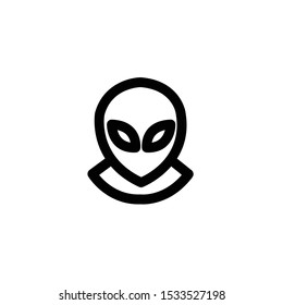 Alien Icon , Extraterrestrial Logo, Space Symbol .