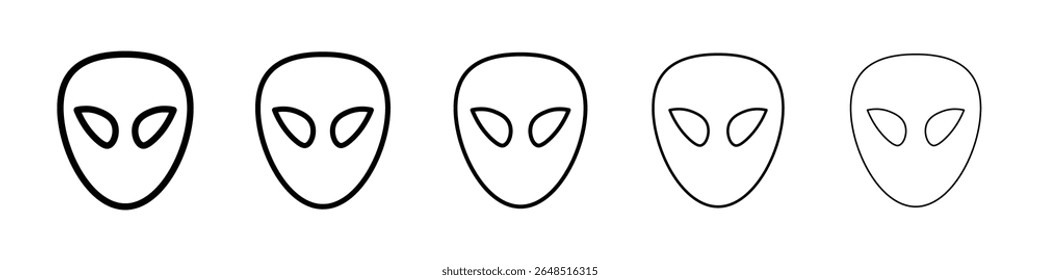 Alien icon filled flat sign concept for web design.