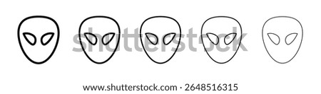 Alien icon filled flat sign concept for web design.