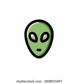 Alien Icon Filled Outline Science Illustration Logo Vector
