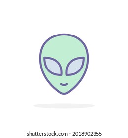 Icono de Alien en el estilo de contorno relleno. Para tu diseño, logotipo. Ilustración vectorial.