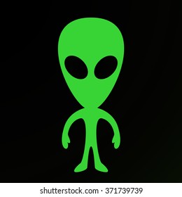 Alien icon flat