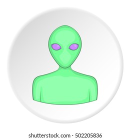 Alien icon. Flat illustration of alien vector icon for web