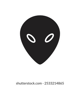 Alien icon Flat line illustration