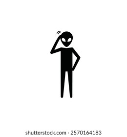 Alien icon flat vector design