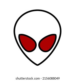 Alien icon. Alien head symbol for apps and websites. Vector illustration isolated on background. Vector EPS 10