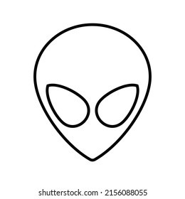 Alien icon. Alien head symbol for apps and websites. Vector illustration isolated on background. Vector EPS 10