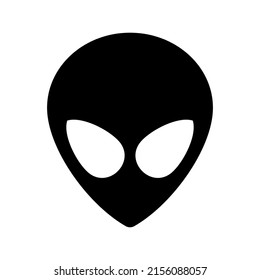 Alien icon. Alien head symbol for apps and websites. Vector illustration isolated on background. Vector EPS 10