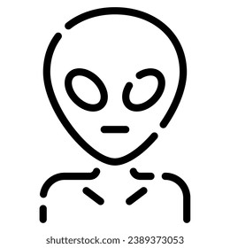 Alien icon illustration for UIUX, infographic, etc