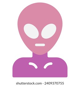 Alien icon illustration for web, app, infographic, etc