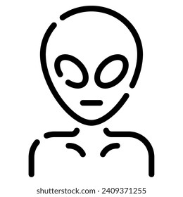 Alien icon illustration for web, app, infographic, etc