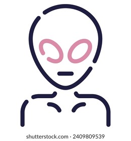 Alien icon illustration for web, app, infographic, etc