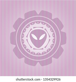 alien icon inside pink icon or emblem