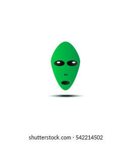 Alien icon, isolated on white background