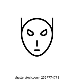 alien icon line style vector