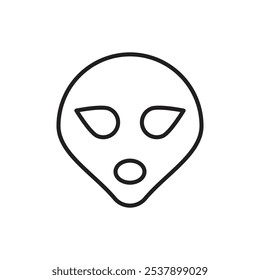 Alien icon logo set vector