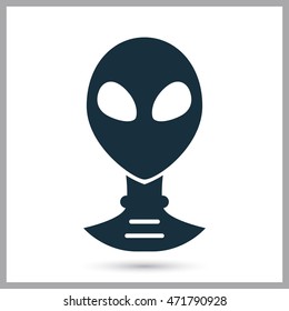 Alien icon on the background