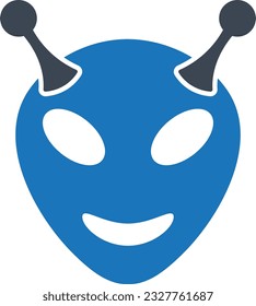 Alien icon on white background