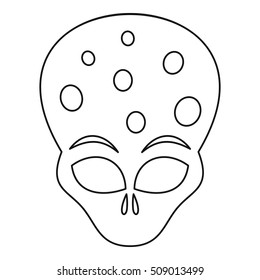 Alien icon. Outline illustration of alien vector icon for web