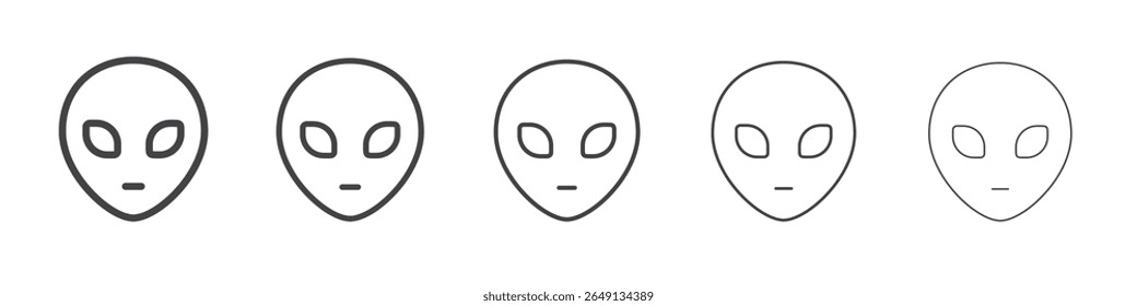 Alien icon outline ilustration vector symbol