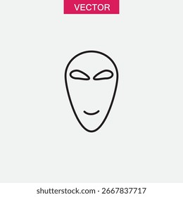 Icono alienígena esbozo ilustración simple para Web y App..eps