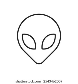 Alien-Symbol Umrissvektor für Web-UI