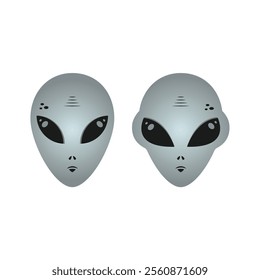 Alien Icon Set Vector Design.