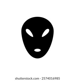 alien icon, simple flat style, logo sign symbol vector illustration pictogram, isolated on white for mobile app