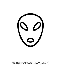 alien icon, simple flat style, logo sign symbol vector illustration pictogram, isolated on white for mobile app