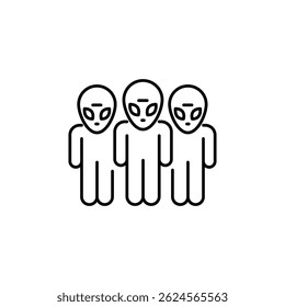 Alien icon. Simple alien icon for social media, app and web design. Vector illustration.
