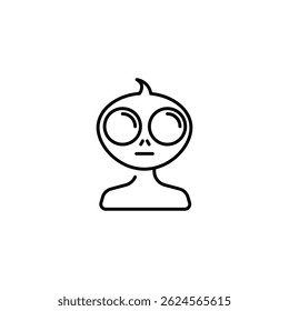 Alien icon. Simple alien icon for social media, app and web design. Vector illustration.