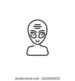 Alien icon. Simple alien icon for social media, app and web design. Vector illustration.