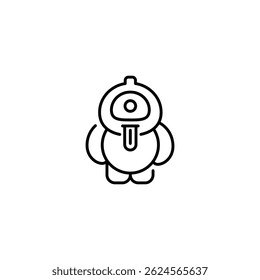 Alien icon. Simple alien icon for social media, app and web design. Vector illustration.