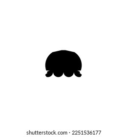 Alien icon. Simple style space science poster background symbol. brand logo design element. Alien t-shirt printing. Vector for sticker.