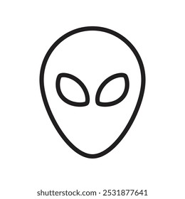 Alien icon Simple thin outline