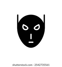 alien icon solid style vector