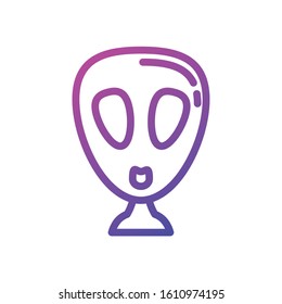 alien icon of Space futuristic cosmos outside universe galaxy astronomy adventure and exploration theme Vector illustration