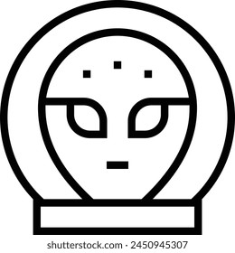 alien icon. Thin linear style design isolated on white background
