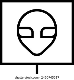 alien icon. Thin linear style design isolated on white background