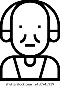 alien icon. Thin linear style design isolated on white background