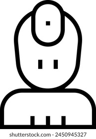 alien icon. Thin linear style design isolated on white background