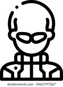 alien icon. Thin Linear Style Design Isolated On White Background