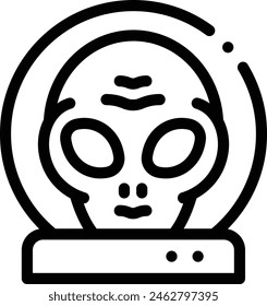 alien icon. Thin Linear Style Design Isolated On White Background