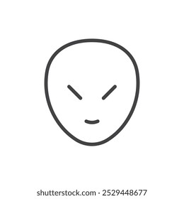 Alien icon Thin outline art symbol