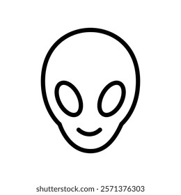 Alien icon Thin vector set