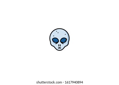 Alien icon in trendy flat style isolated on white background vector illustration