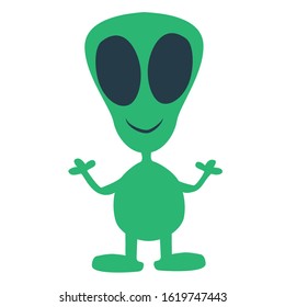 Alien icon in trendy flat style. Vector stock illustration. Isolated on a white background.