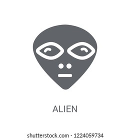 Alien icon. Trendy Alien logo concept on white background from Astronomy collection. Suitable for use on web apps, mobile apps and print media.