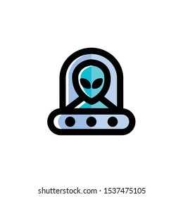 Alien Icon , UFO Logo, Space Symbol .