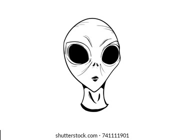 alien icon vector 